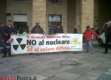 Da Lecce un abbraccio contro il nucleare nel Salento