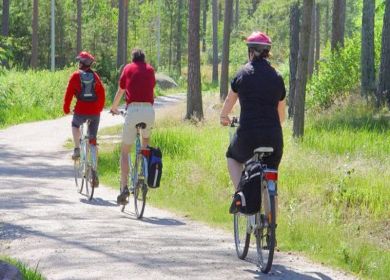 andare in bicicletta