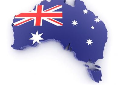 Australia-Map-Flag