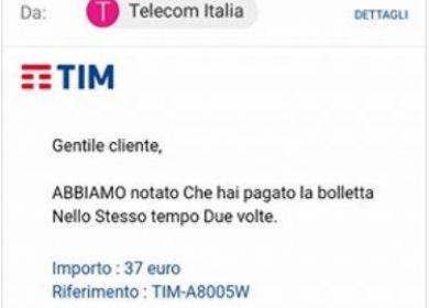 falso messaggio tim