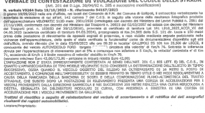 Autovelox spietato, multato per un km oltre il limite di velocità sulla Gallipoli-Lecce