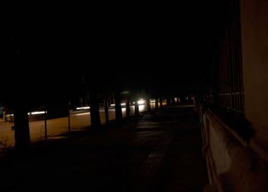 Lecce viale Gallipoli di notte