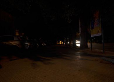 Lecce viale Gallipoli di notte