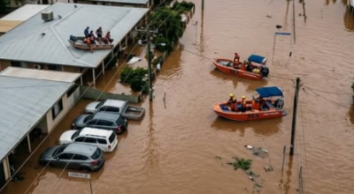Allarme! I coccodrilli nuotano nella città allagata: 