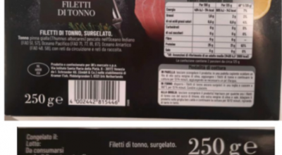 Sicurezza alimentare: richiamati filetti di tonno surgelati IN’s Mercato per rischio istamina