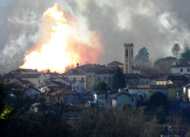 incendio metanodotto  lunigiana