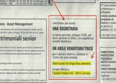 inserzione giornale astenersi disoccupati lunga data