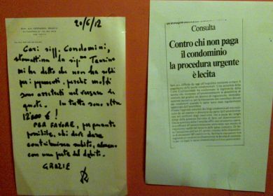 lettera a condomini morosi