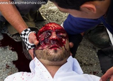 Mustafa Tamimi di anni 28 palestine ucciso dagli islaeliani durante una manifestazion e di protesta