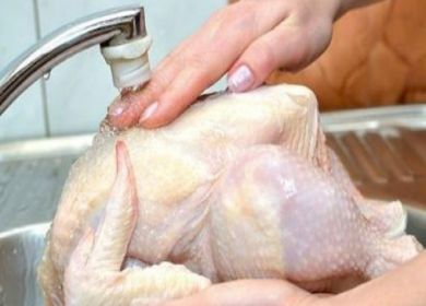 pollo lavato