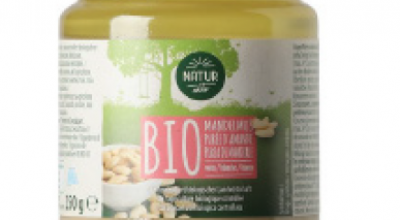 Allergene non dichiarato: arachidi e anacardi non dichiarati nella purea di mandorle Natur aktiv Bio a marchio Aldi