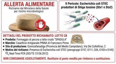 Allerta alimentare: richiamato formaggio di pecora