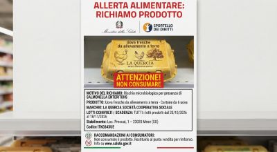 Allerta alimentare: Ministero della Salute richiama uova