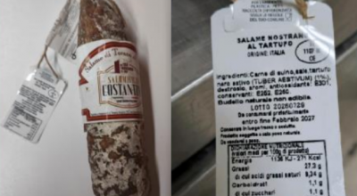 Listeria nel salame stagionato al tartufo del Salumificio F.lli Costantini