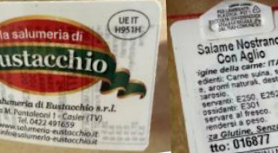 Listeria nel salame nostrano con aglio a marchio La Salumeria di Eustachio srl richiamato dal commercio