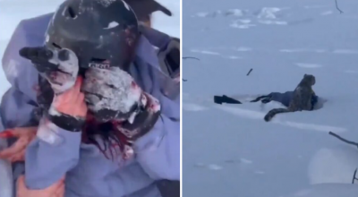 Selfie mania, ha rischiato la vita per la foto perfetta: leopardo delle nevi attacca una sciatrice