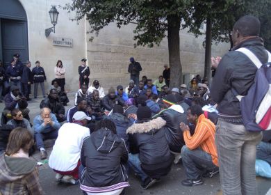 manifestazione e cortelo lecce pro senegalesi