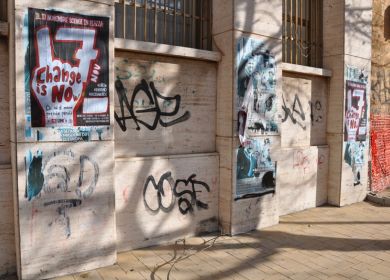 graffiti e scritte con spray via leuca