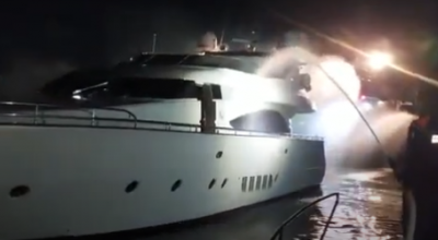 Incendio su yacht di 27,5 metri: imbarcazione distrutta dalle fiamme nel mare di Leuca