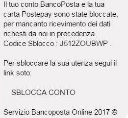 Hai un conto BancoPosta o una Postepay? Stai attento ai falsi messaggi che invitano a sbloccarli.
