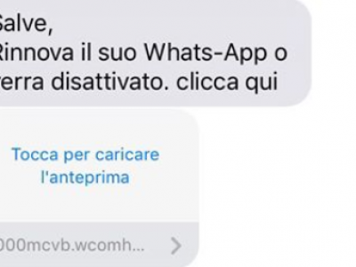 Messaggi truffa a gogo per Whatsapp da rinnovare