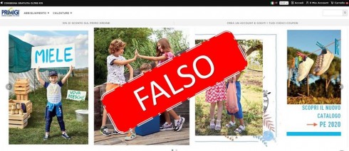 Nuove frodi online: falso sito del marchio Primigi di articoli per bambini nel mirino dei truffatori telematici. 