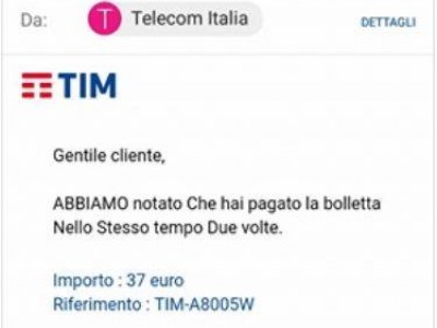 falso messaggio tim