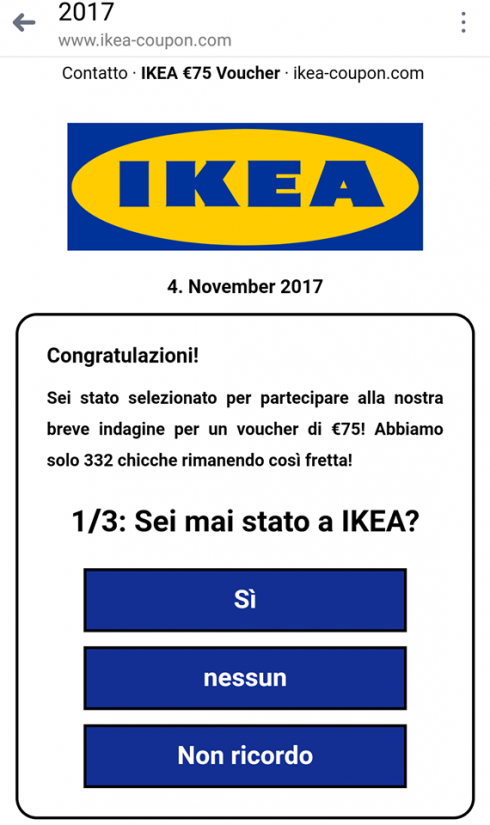 falsi voucher Ikea falsi voucher Ikea