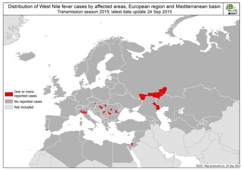 mappa febbre del nilo