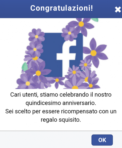 Finestre e pop-up che si aprono sui nostri dispositivi che ci promettono regali?