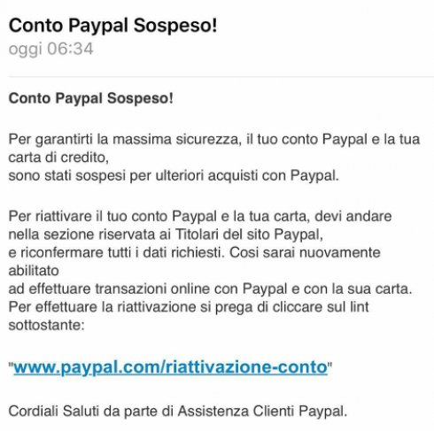 finto messaggio finto messaggio