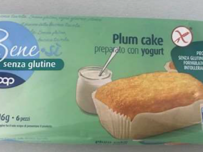 Richiamato Plum Cake senza glutine allo yogurt: possibile presenza di allergeni