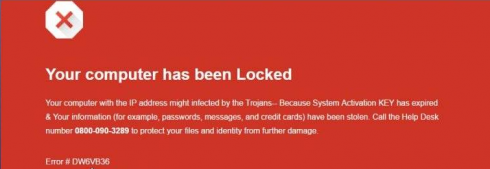 Nuova ondata di truffe online: "Your computer has been locked (Il tuo computer è stato bloccato. Chiama per ricevere supporto)"