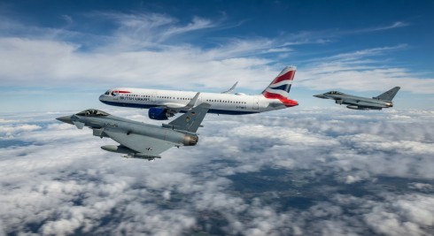 Intercettazione nei cieli tedeschi da due caccia Eurofighter Typhoon della Luftwaffe di un airbus British Airways per perdita di contatto radio
