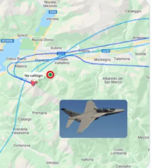 Aereo militare precipita in provincia di Lecco. IL VIDEO