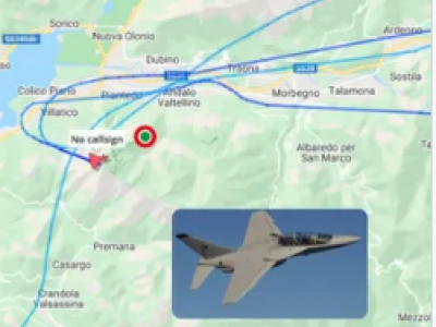 Aereo militare precipita in provincia di Lecco. IL VIDEO