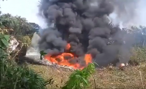 Un aereo militare Hercules con a bordo 110 soldati colombiani si &egrave; schiantato poco dopo il decollo