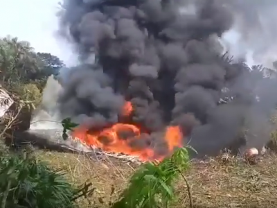 Un aereo militare Hercules con a bordo 110 soldati colombiani si &egrave; schiantato poco dopo il decollo