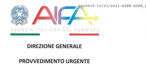 Aifa vieta utilizzo lotto Vaccino Covid-19 Astra Zeneca.
