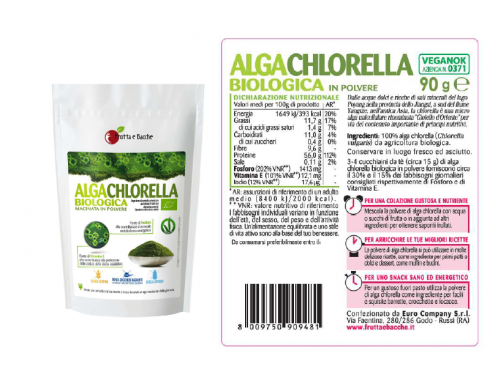 Allerta del Ministero della Salute. Alga Chlorella Biologica in polvere richiamata per rischio presenza di allergeni. 