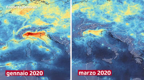 Effetto coronavirus: l'aria diventa più respirabile.