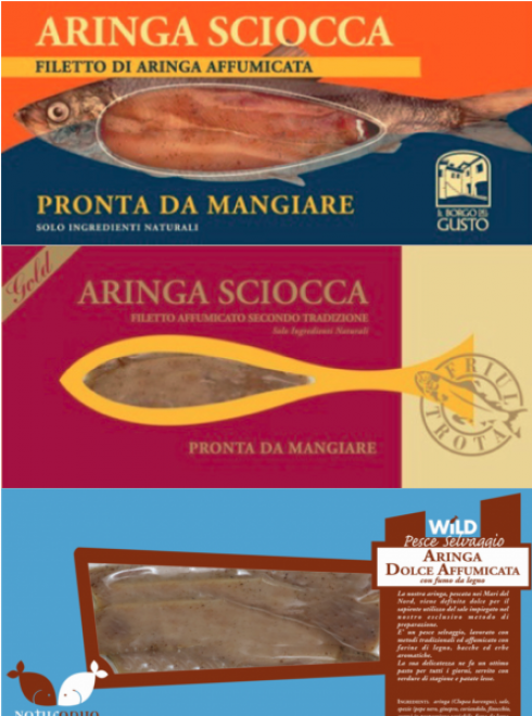 Presenza del batterio listeria: richiamati tre marchi di aringa affumicata.