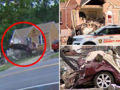 L’auto vola dentro la casa a 160 km/h: il tragico incidente negli Usa