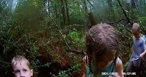 Tre bambini ritrovati dopo una notte, si erano persi nella foresta nazionale di Sam Houston, nel Texas - VIDEO