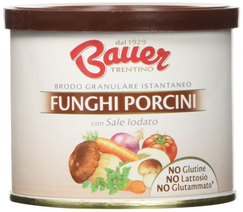 Brodo granulare ai funghi Bauer richiamato per presenza indesiderata di allergene.