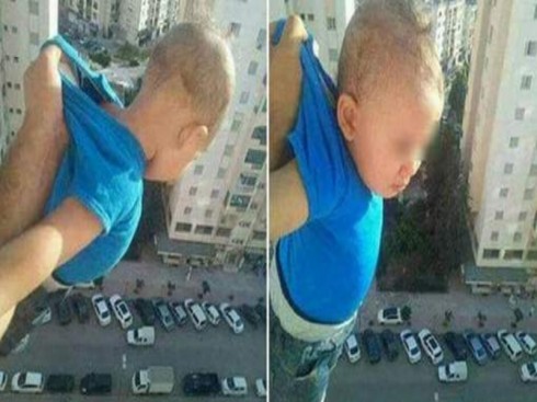 bimbo sospeso nel vuoto bimbo sospeso nel vuoto