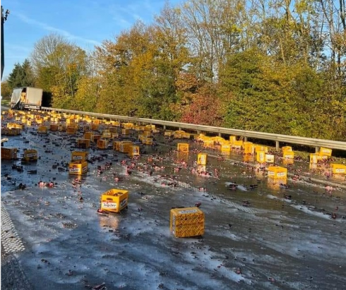 Belgio, birre in autostrada.