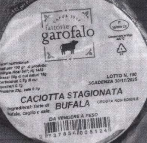 Escherichia Coli nella caciotta stagionata di bufala