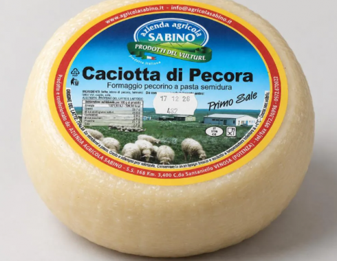 Caciotta di pecora Primo Sale del Caseificio Sabino Francesco richiamata per sospetta presenza di Listeria