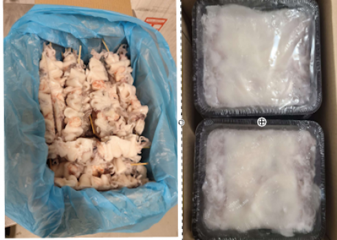 Cadmio oltre i limiti, richiamati dalla vendita calamaro e spiedini con gambero congelati a marchio Maxi Fish